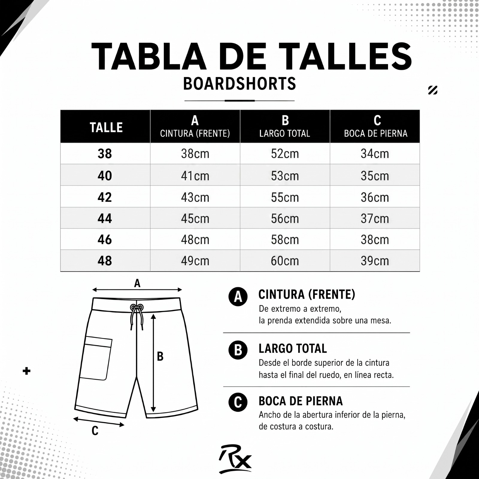 Gu&iacute;a de Talles Mallas